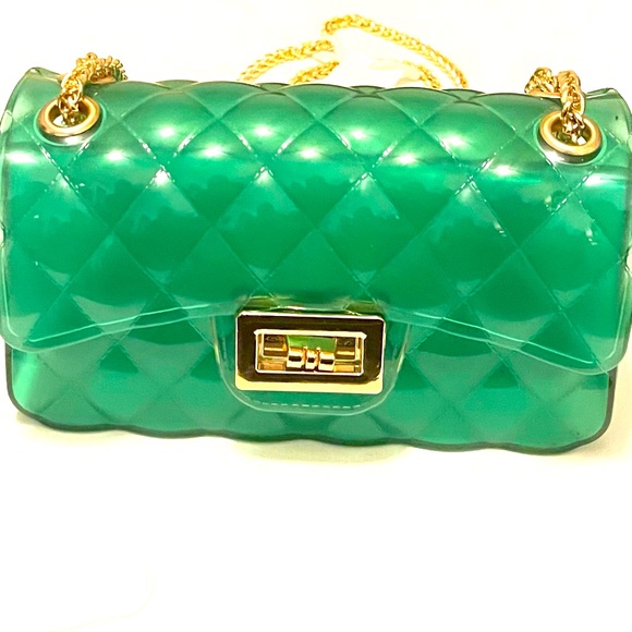 Small Kelly Green Quilted Jelly Bag - Picture 6 of 7